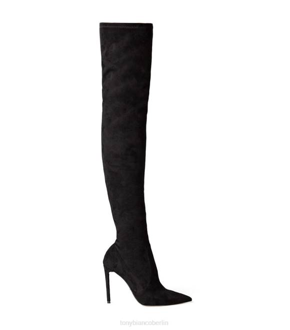 Stiletto-Stiefel| de Tony Bianco Frauen Avah lange Stiefel schwarzes Stretch-Wildleder 4624566
